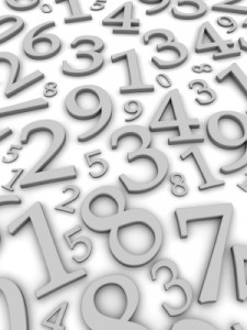 Black and white numbers background